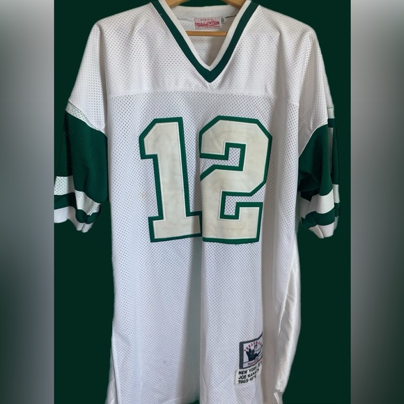 Joe Namath Vintage Green JETS Jersey Size 52 in  Big and Tall. Preowned. - Picture 7 of 17